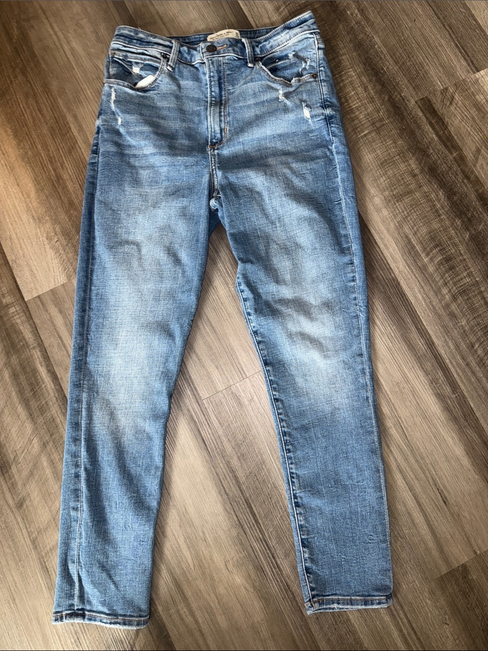 Abercrombie & Fitch 10 super skinny ankle high rise jeans denim women’s 30”